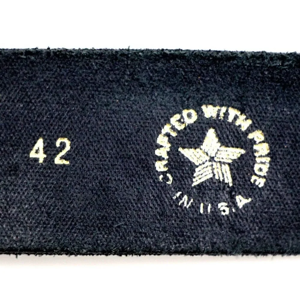 Boston BLACK GENUINE LEATHER 1 3/8